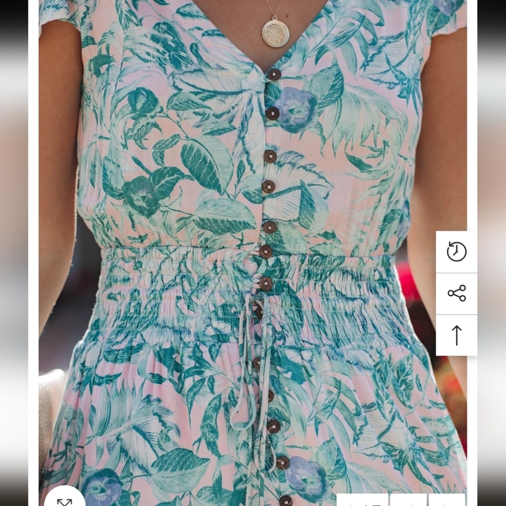 Olivaceous Floral Blue and White Maxi Dress_Large - Picture 4 of 10